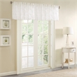 Madison Park Gemma Sheer Embroidered Window Valance in White 50 X 18