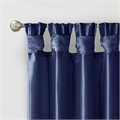 Madison Park Emilia Twist Tab Lined Window Curtain in Navy 50x84