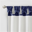 Madison Park Emilia Twist Tab Lined Window Curtain in Navy 50x84