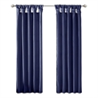 Madison Park Emilia Twist Tab Lined Window Curtain in Navy 50x84