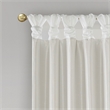 Madison Park Emilia Twist Tab Total Blackout Window Curtain in White 50x84