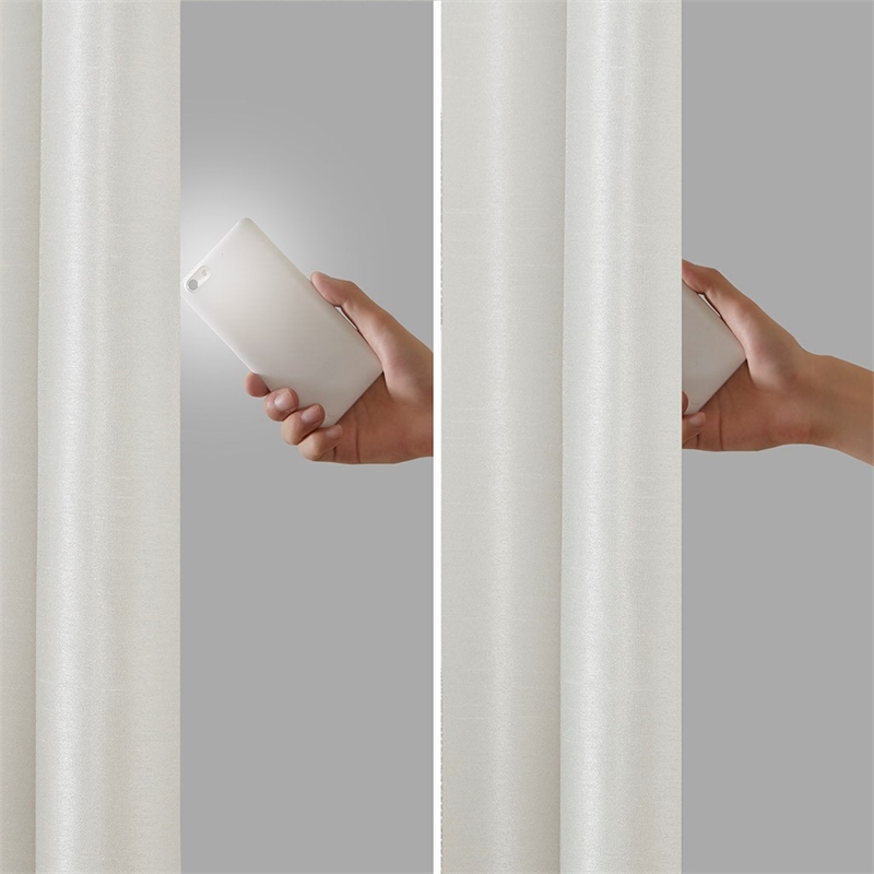 Madison Park Emilia Twist Tab Total Blackout Window Curtain in White 50x84