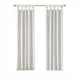 Madison Park Emilia Twist Tab Total Blackout Window Curtain in White 50x84