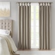 Madison Park Emilia Twist Tab Total Blackout Window Curtain in Pewter 50x84