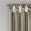 Madison Park Emilia Twist Tab Total Blackout Window Curtain in Pewter 50x84