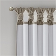 Madison Park Emilia Twist Tab Total Blackout Window Curtain in Pewter 50x84