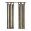 Madison Park Emilia Twist Tab Total Blackout Window Curtain in Pewter 50x84