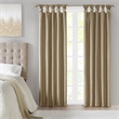 Madison Park Emilia Twist Tab Total Blackout Window Curtain in Bronze 50x95