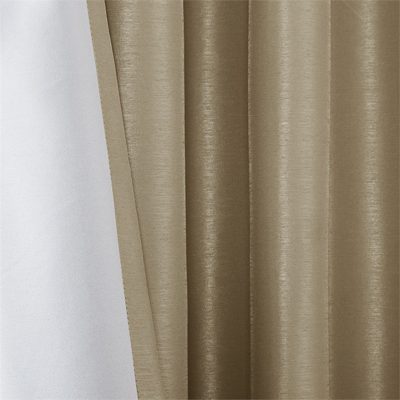 Madison Park Emilia Twist Tab Total Blackout Window Curtain in Bronze 50x95
