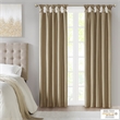 Madison Park Emilia Twist Tab Total Blackout Window Curtain in Bronze 50x95