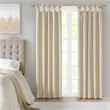 Madison Park Emilia Twist Tab Total Blackout Window Curtain in Champagne 50x95