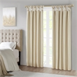 Madison Park Emilia Twist Tab Total Blackout Window Curtain in Champagne 50x95