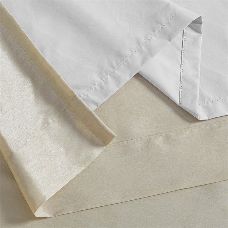 Madison Park Emilia Twist Tab Total Blackout Window Curtain in Champagne 50x95