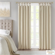 Madison Park Emilia Twist Tab Total Blackout Window Curtain in Champagne 50x95