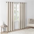 Madison Park Englewood Solid Dyed Grommet Top Window Panel in Natural 50x95
