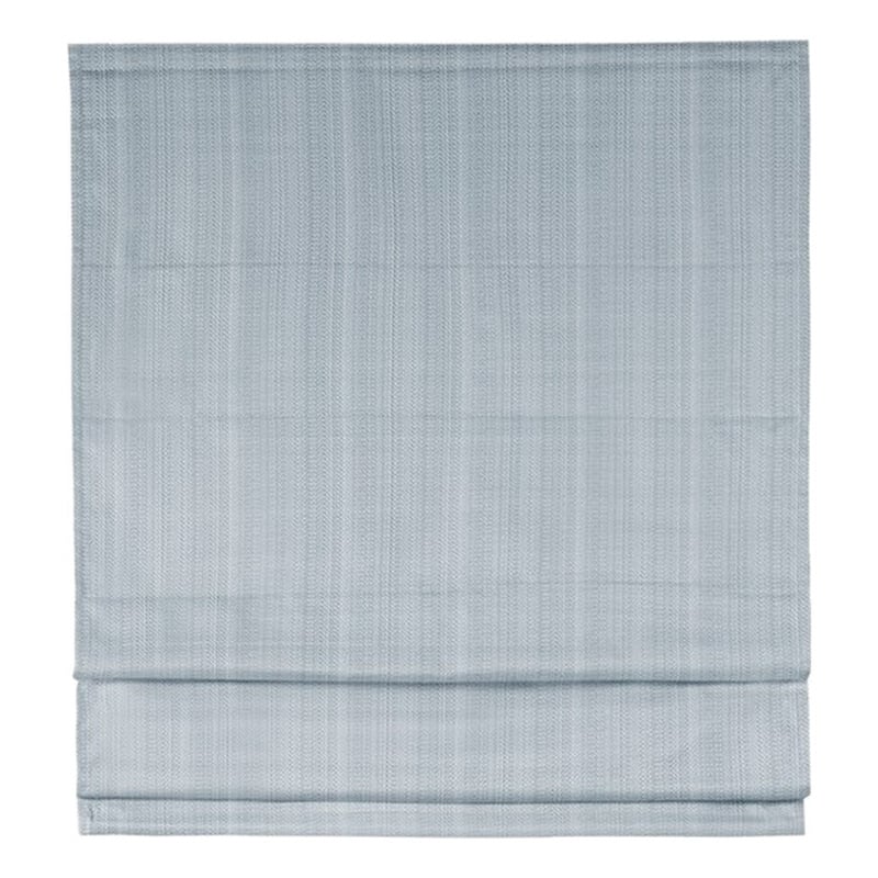 Madison Park Basketweave Room Darkening Cordless Roman Shade in Blue 33x64