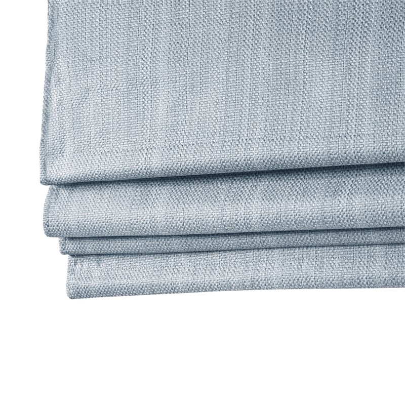 Madison Park Basketweave Room Darkening Cordless Roman Shade in Blue 35x64