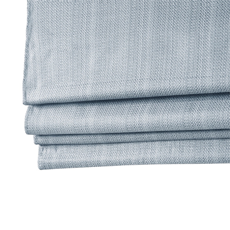 Madison Park Basketweave Room Darkening Cordless Roman Shade in Blue 39x64