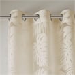Madison Park Leilani Palm Leaf Burnout Window Sheer in Natural 50x84