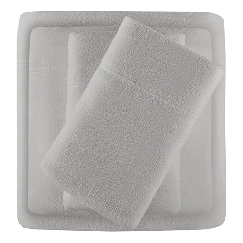True North by Sleep Philosophy Micro Fleece Sheet Set in Grey Full