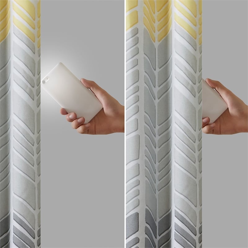 Intelligent Design Adel Printed Total Blackout Window Panel in Yellow 50x84
