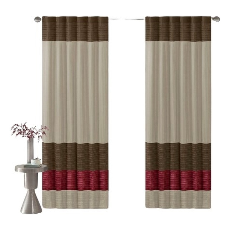 Madison Park Amherst Polyoni Pintuck Window Panel in Red 84