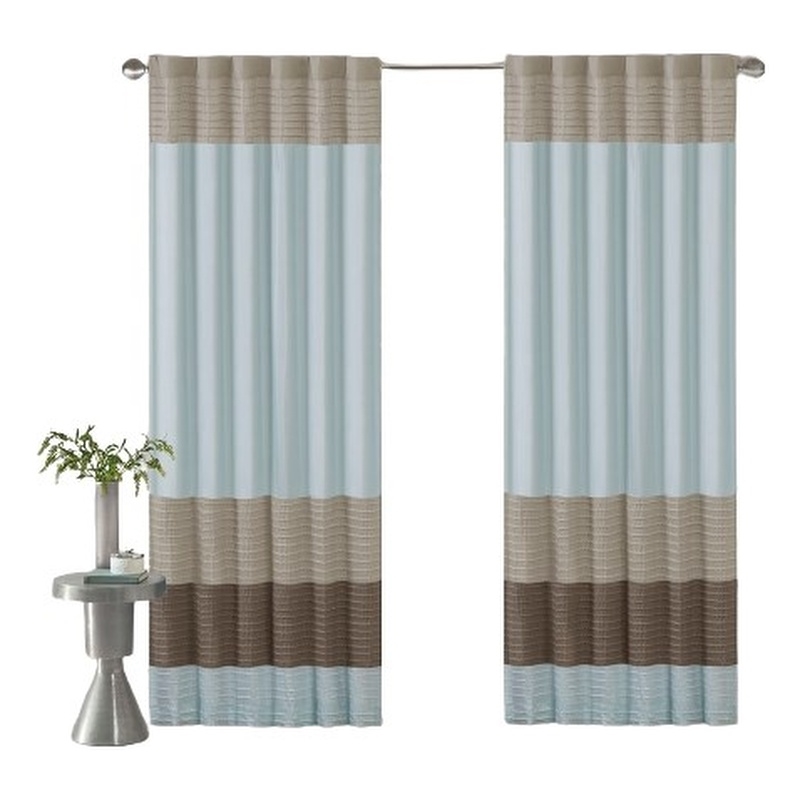 Madison Park Amherst Polyoni Pintuck Window Panel in Blue 84