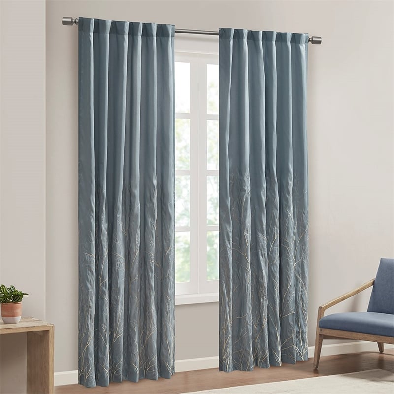 Madison Park Andora Window Curtain in Blue 50x84