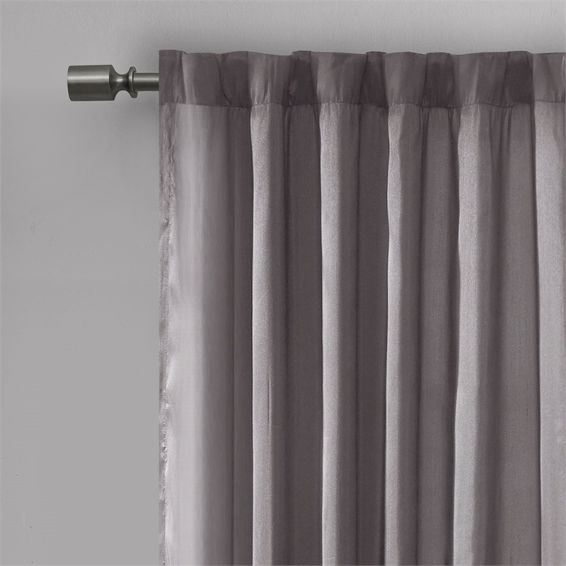 Madison Park Andora Window Curtain in Grey 50x84