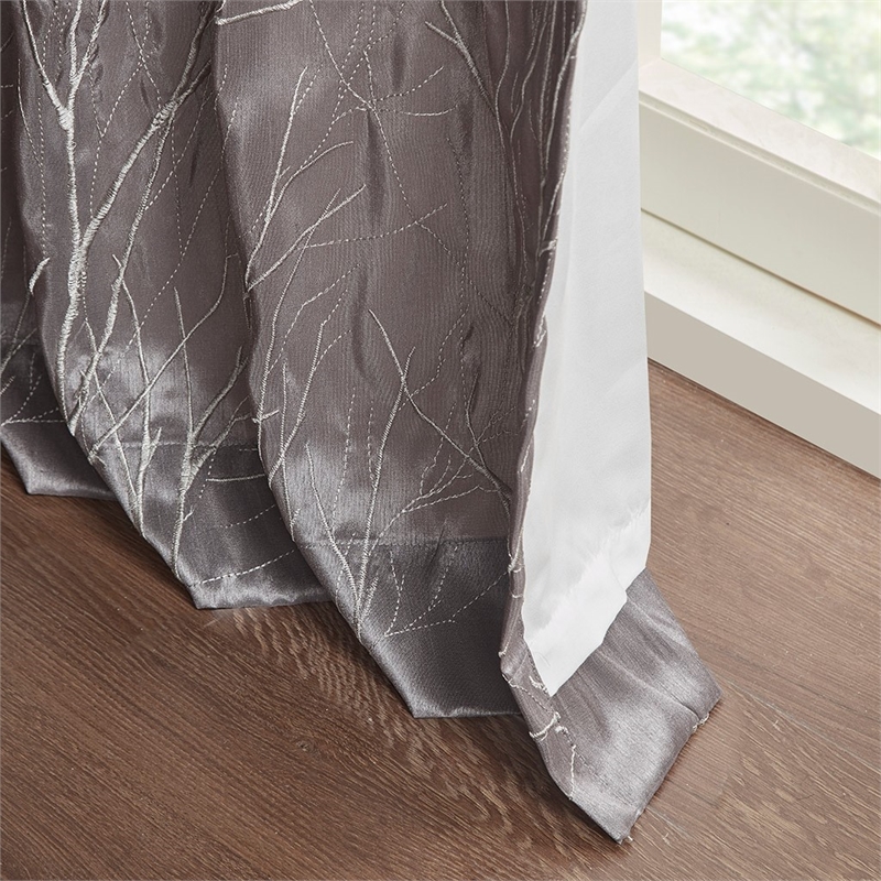 Madison Park Andora Window Curtain in Grey 50x84