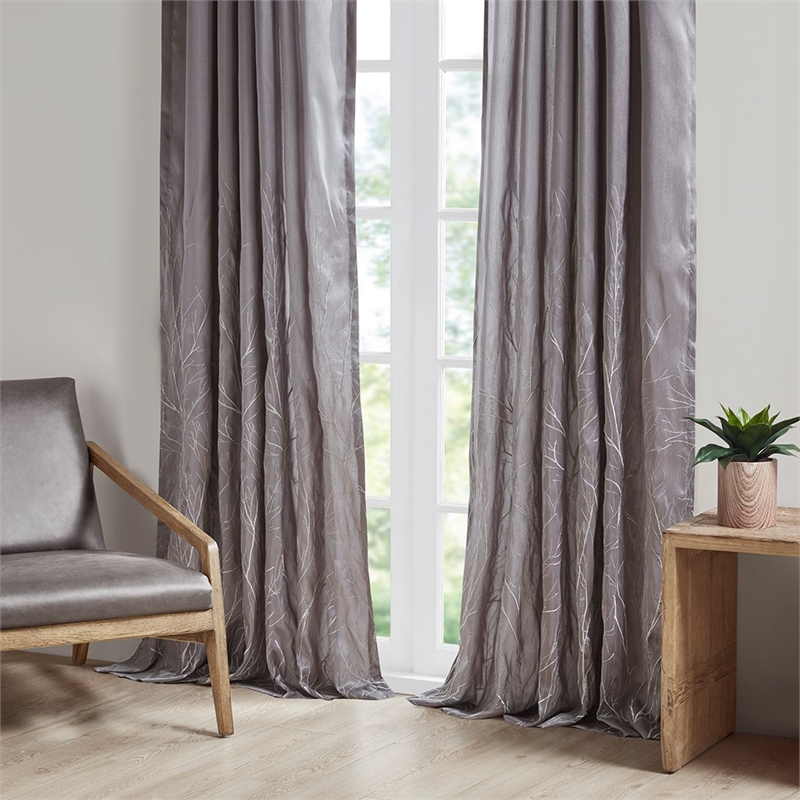 Madison Park Andora Window Curtain in Grey 50x84