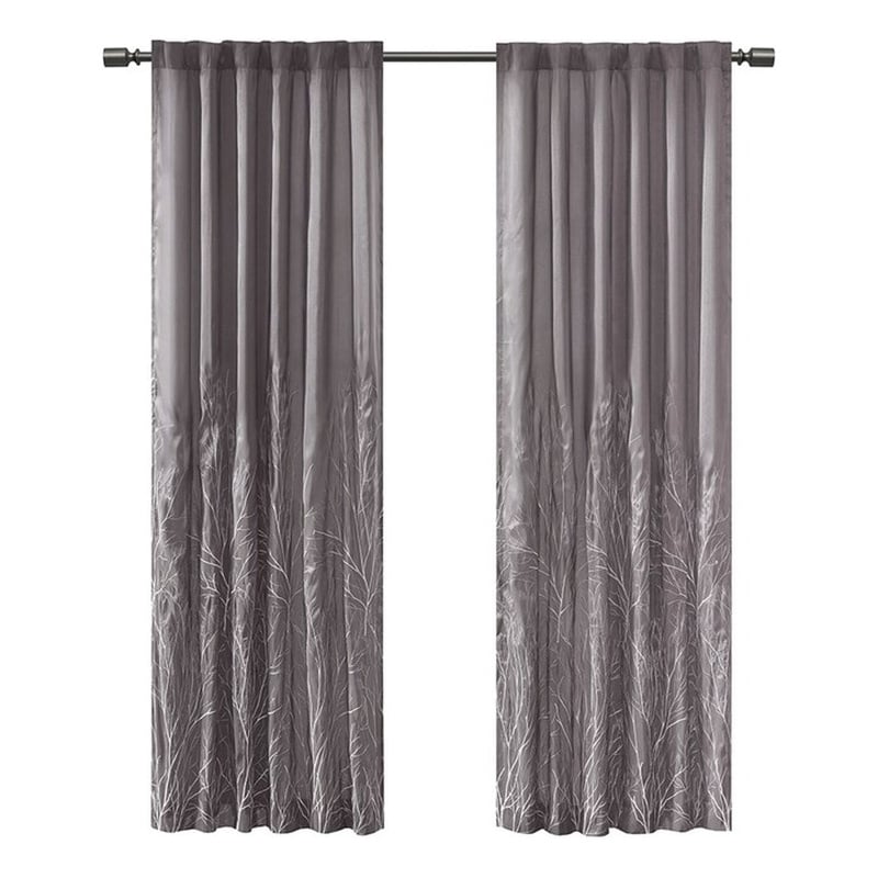Madison Park Andora Window Curtain in Grey 50x84