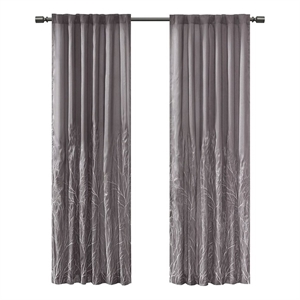 Madison Park Andora Window Curtain in Grey 50x84&quot