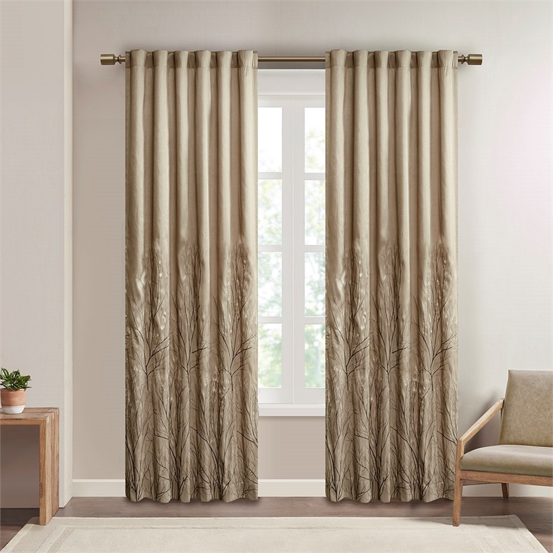 Madison Park Andora Window Curtain in Tan 50x95