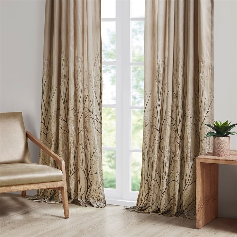 Madison Park Andora Window Curtain in Tan 50x95