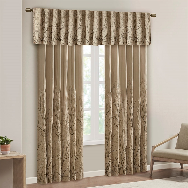 Madison Park Andora Window Curtain in Tan 50x95