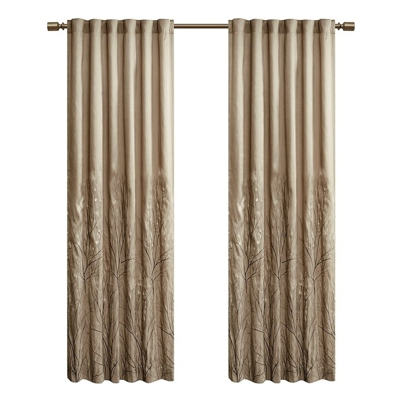 Madison Park Andora Window Curtain in Tan 50x95