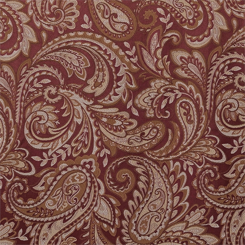 Madison Park Aubrey Jacquard Panel Pair in Burgundy 50x84
