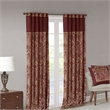 Madison Park Aubrey Jacquard Panel Pair in Burgundy 50x84