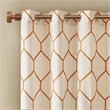Madison Park Brooklyn Metallic Geo Embroidered Window Panel in Spice 95