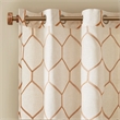 Madison Park Brooklyn Metallic Geo Embroidered Window Panel in Spice 95