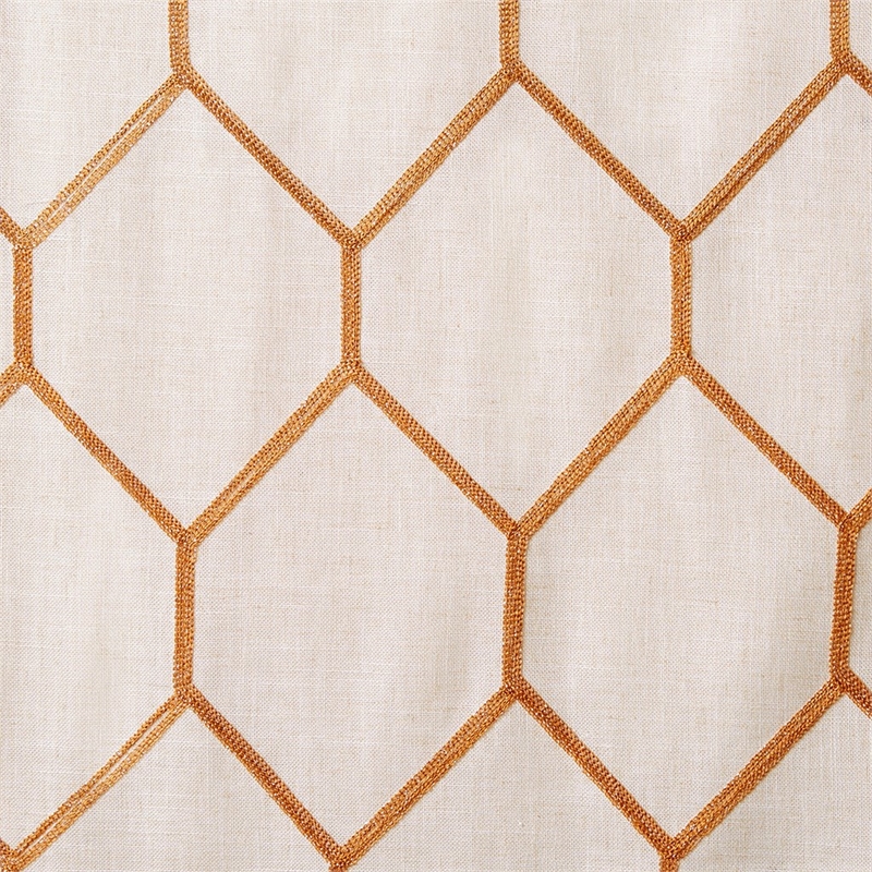 Madison Park Brooklyn Metallic Geo Embroidered Window Panel in Spice 95
