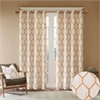 Madison Park Brooklyn Metallic Geo Embroidered Window Panel in Spice 95