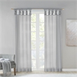 Madison Park Ceres Twist Tab Voile Sheer Window Pair in Light Grey 95