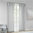 Madison Park Ceres Twist Tab Voile Sheer Window Pair in Light Grey 84