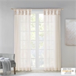 Madison Park Ceres Twisted Tab Voile Sheer Window Pair in Ivory 95