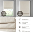Madison Park Como Printed Faux Silk Room Cordless Roman Shade in Ivory 35x64