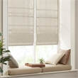 Madison Park Como Printed Faux Silk Room Cordless Roman Shade in Ivory 35x64