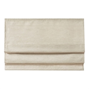 Madison Park Como Printed Faux Silk Room Cordless Roman Shade in Ivory 35x64&quot