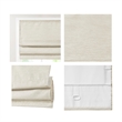 Madison Park Como Printed Faux Silk Room Cordless Roman Shade in Ivory 39x64